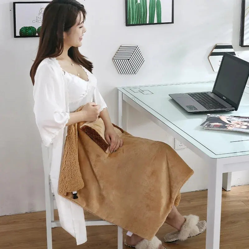 5V USB Warming Blanket Winter Portable Design Flannel Sherpa Materials Safe Voltage Electric Heating Blanketry