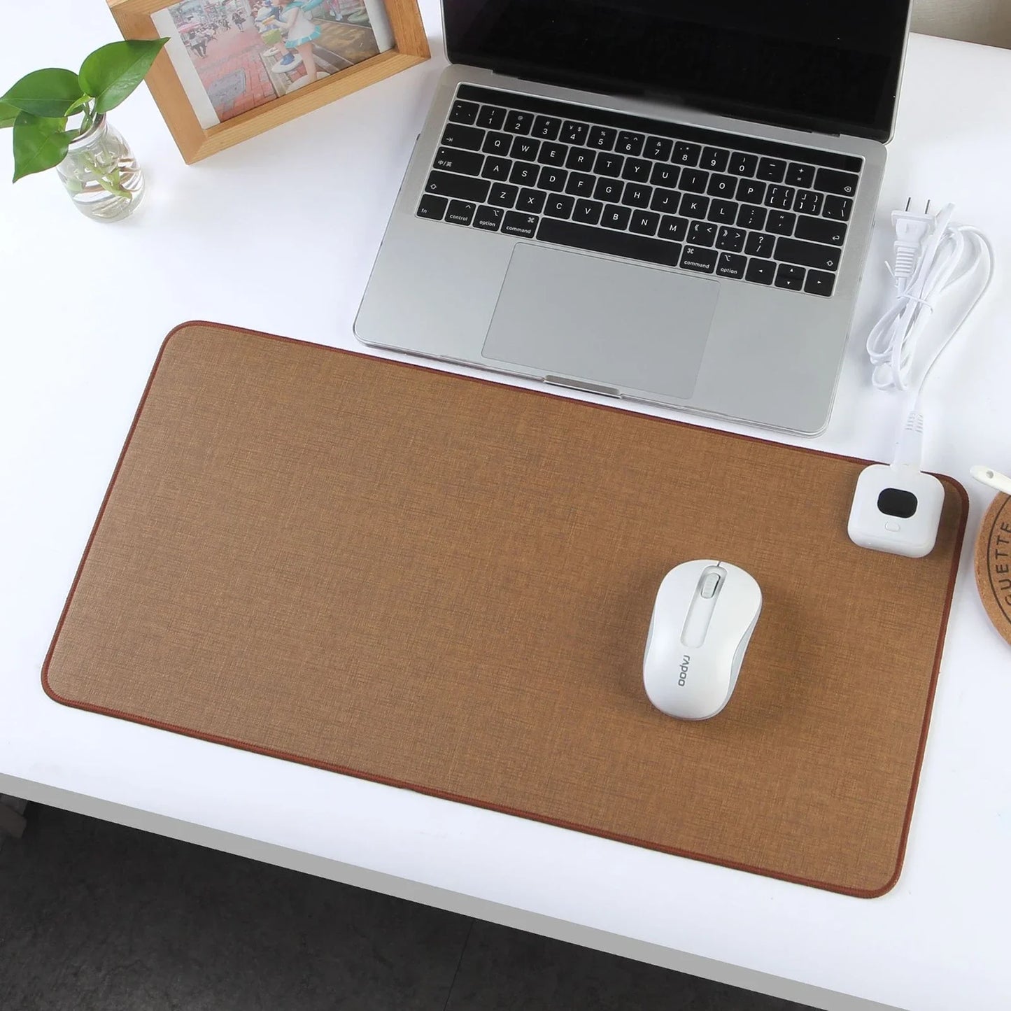 Electric Heat Mouse Pad Table Mat Display Temperature Heating Mouse Pad Keep Warm Hand For Office Computer Desk Keyboard Winter