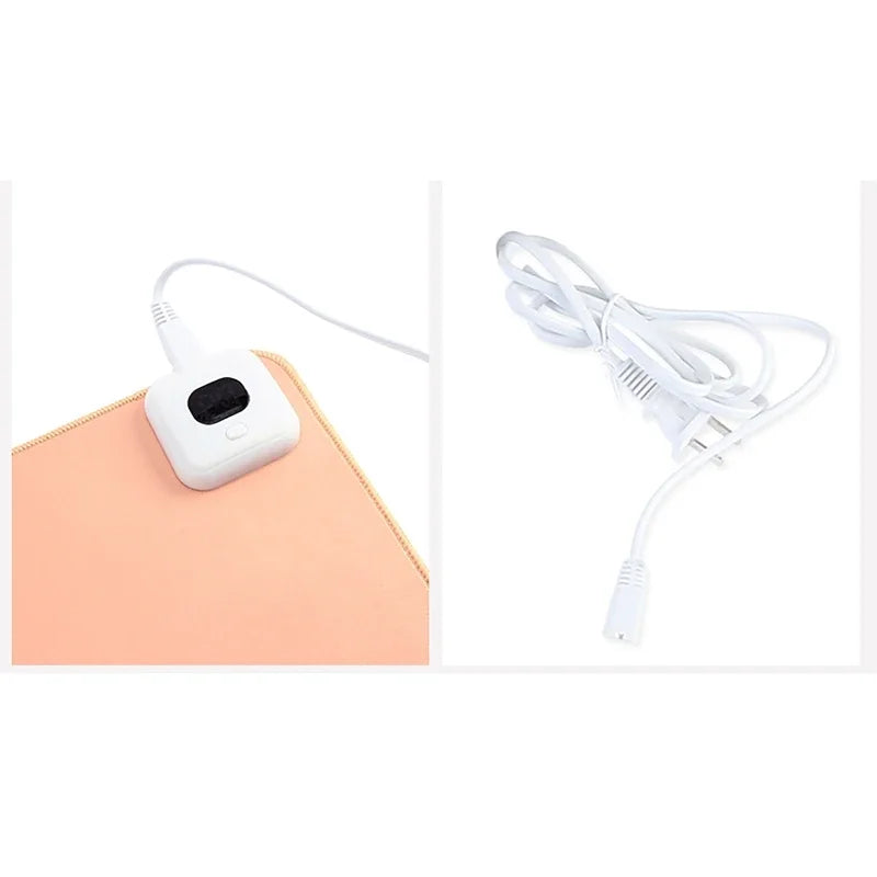 Electric Heat Mouse Pad Table Mat Display Temperature Heating Mouse Pad Keep Warm Hand For Office Computer Desk Keyboard Winter