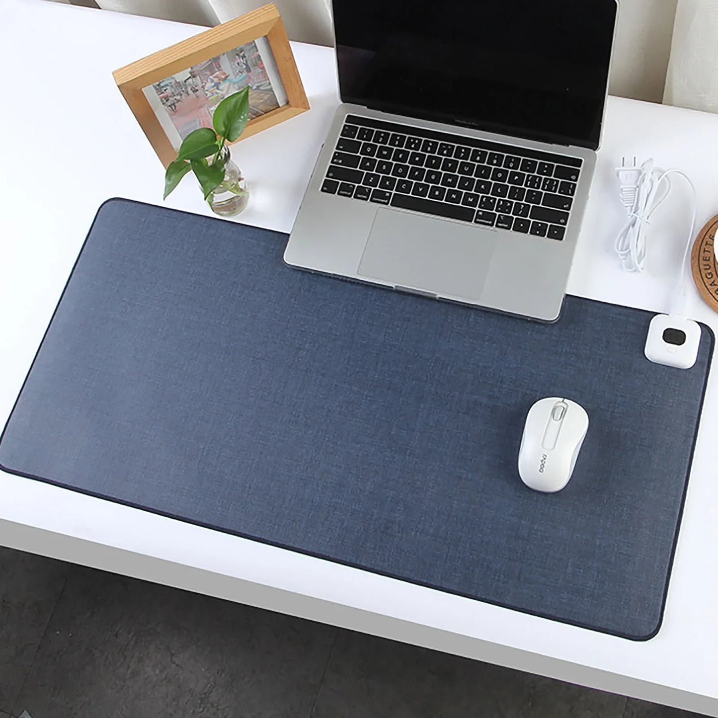 Electric Heat Mouse Pad Table Mat Display Temperature Heating Mouse Pad Keep Warm Hand For Office Computer Desk Keyboard Winter